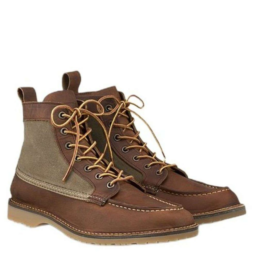 Lace-Up Boots * | Red Wing Shoes Red Wing Men'S Weekender Canvas Moc 3335 In Copper Rough & Tough