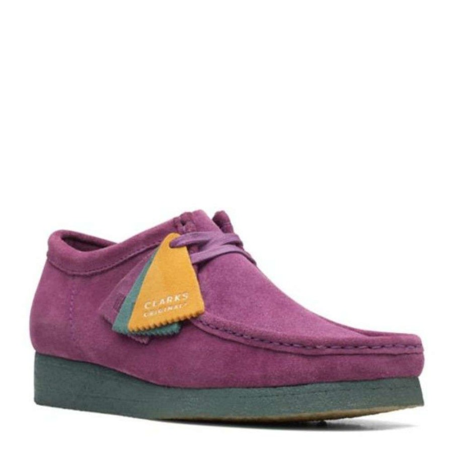 Lace-Up Boots * | Clarks Men'S Wallabee In Purple/Green