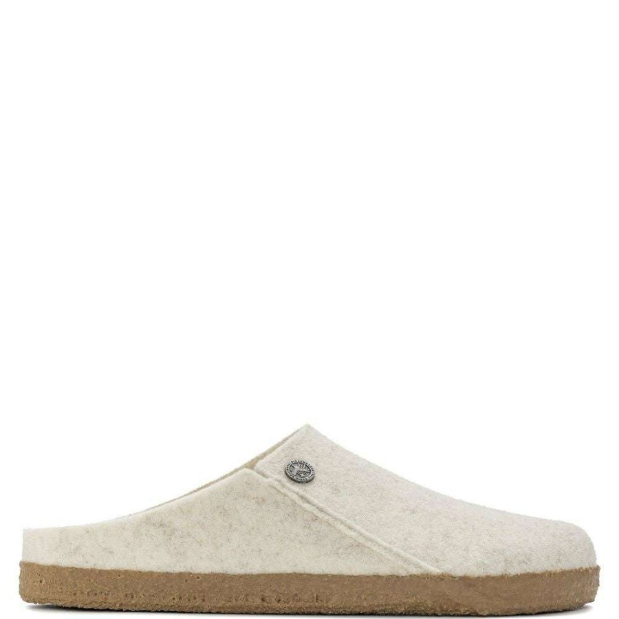 Indoor * | Birkenstock Women'S Zermatt Shearling Wool Felt In Ecru (Narrow Width)