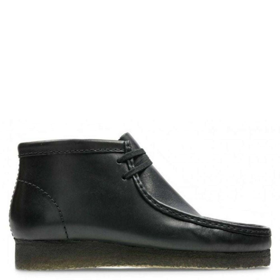 Lace-Up Boots * | Clarks Men'S Wallabee Boot In Black Leather