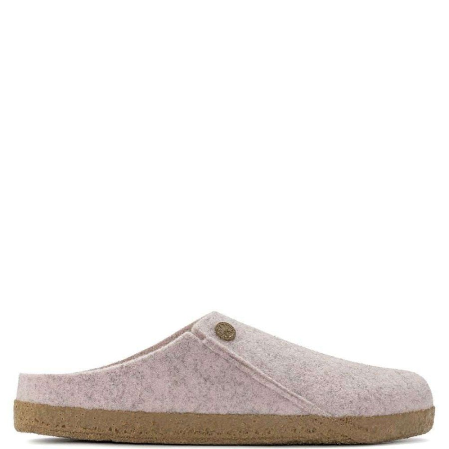 Indoor * | Birkenstock Women'S Zermatt Shearling Wool Felt In Light Rose (Narrow Width)