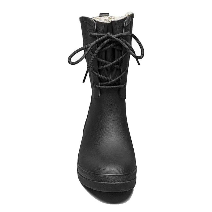 Tall Boots * | Bogs Women'S Amanda Ii Lace Rain Boot In Black