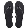 Flip-Flops * | Havaianas Women'S You Metallic Flip Flop Bk In Black