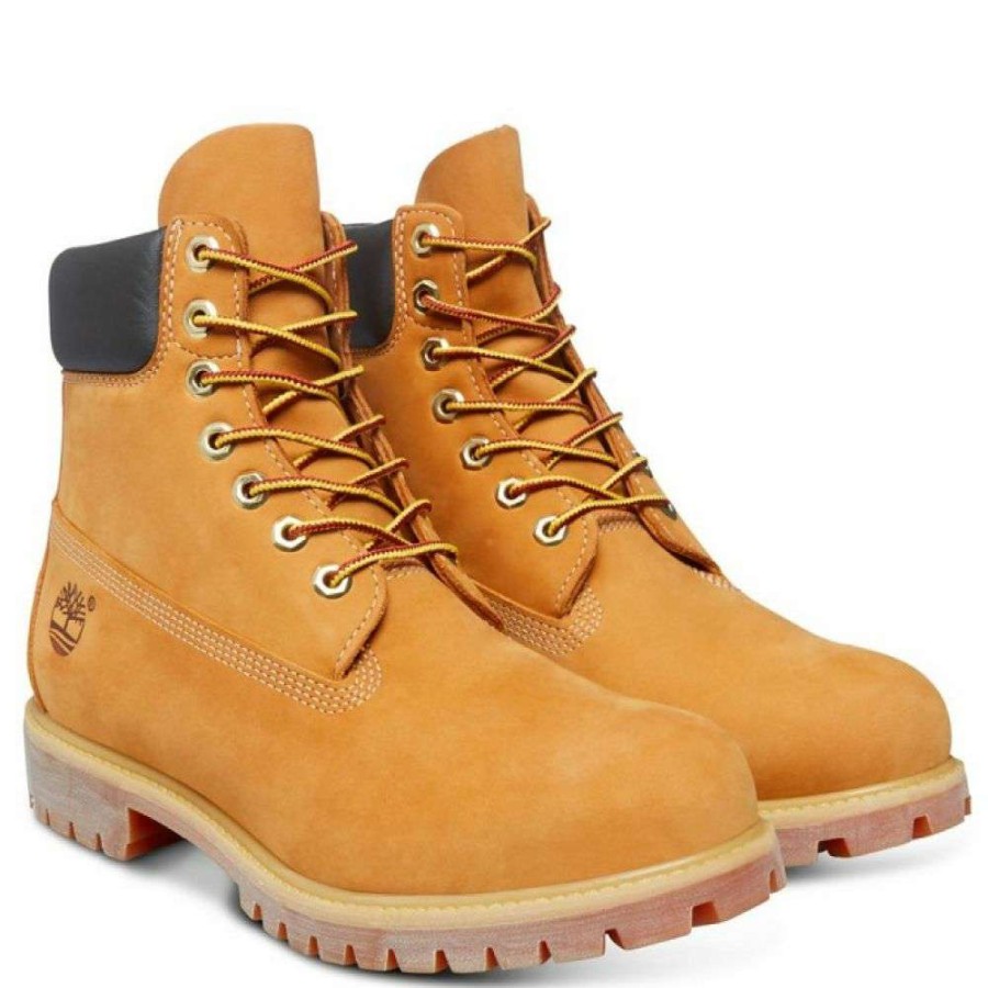 Lace-Up Boots * | Timberland Men'S Icon 6 Inch Premium Boot In Wheat Nubuck