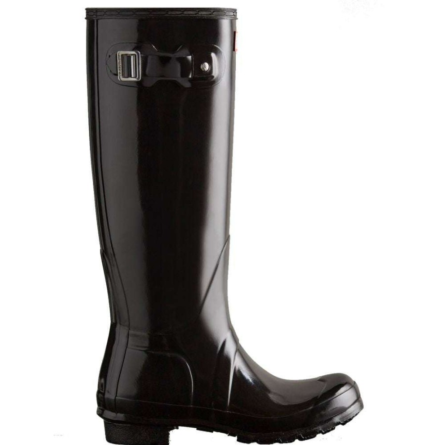 Tall Boots * | Hunter Women'S Original Tall Gloss Rain Boots In Black