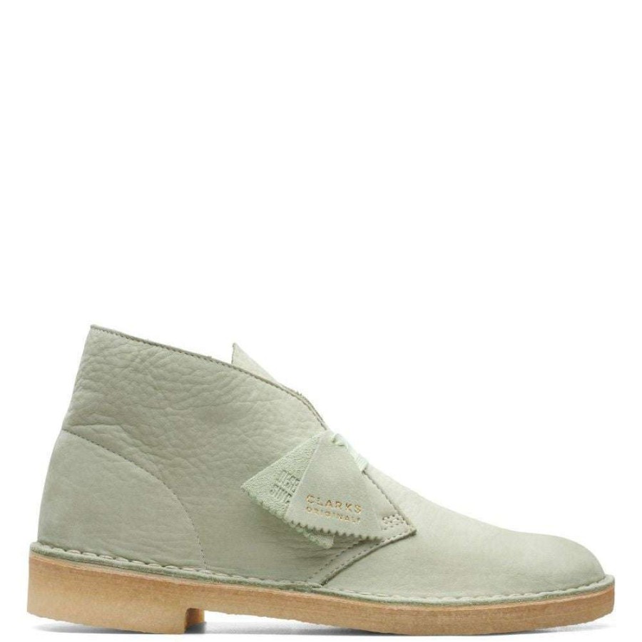 Lace-Up Boots * | Clarks Men'S Desert Boot In Pale Green