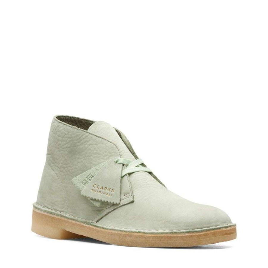 Lace-Up Boots * | Clarks Men'S Desert Boot In Pale Green