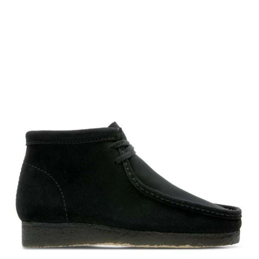 Lace-Up Boots * | Clarks Men'S Wallabee Boot In Black Suede