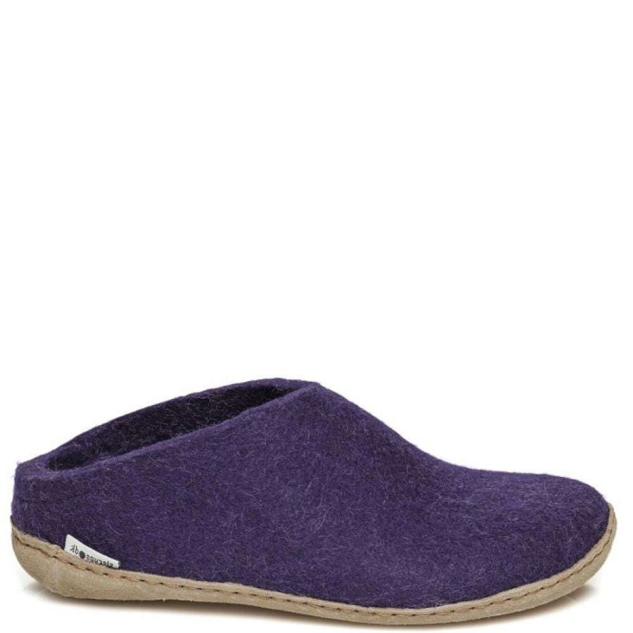 Indoor * | Glerups Women'S Open Heel Leather Sole In Purple