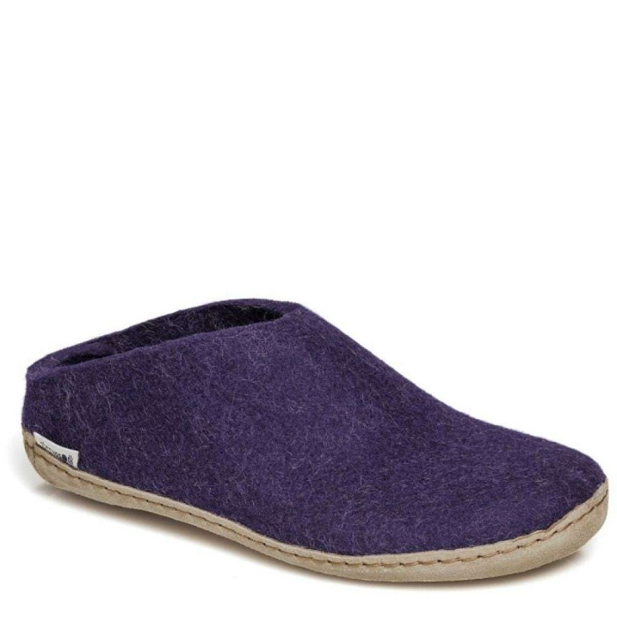 Indoor * | Glerups Women'S Open Heel Leather Sole In Purple