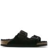 Indoor * | Birkenstock Arizona Shearling In Black (Narrow Width)