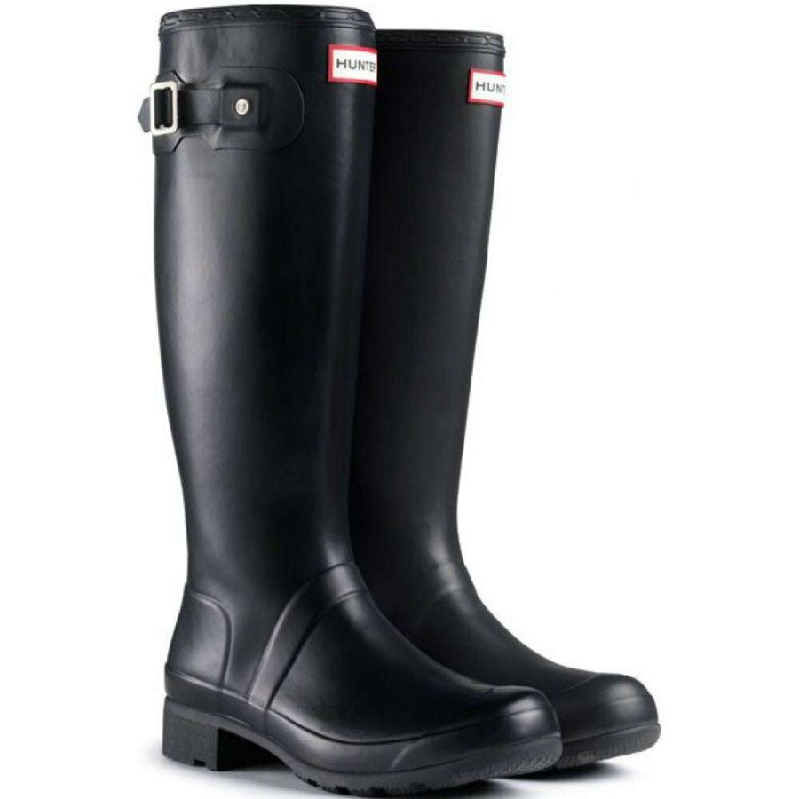 Tall Boots * | Hunter Women'S Original Packable Tour Rain Boots In Black