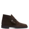 Lace-Up Boots * | Clarks Men'S Desert Boot In Brown Suede