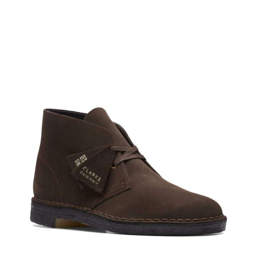 Lace-Up Boots * | Clarks Men'S Desert Boot In Brown Suede