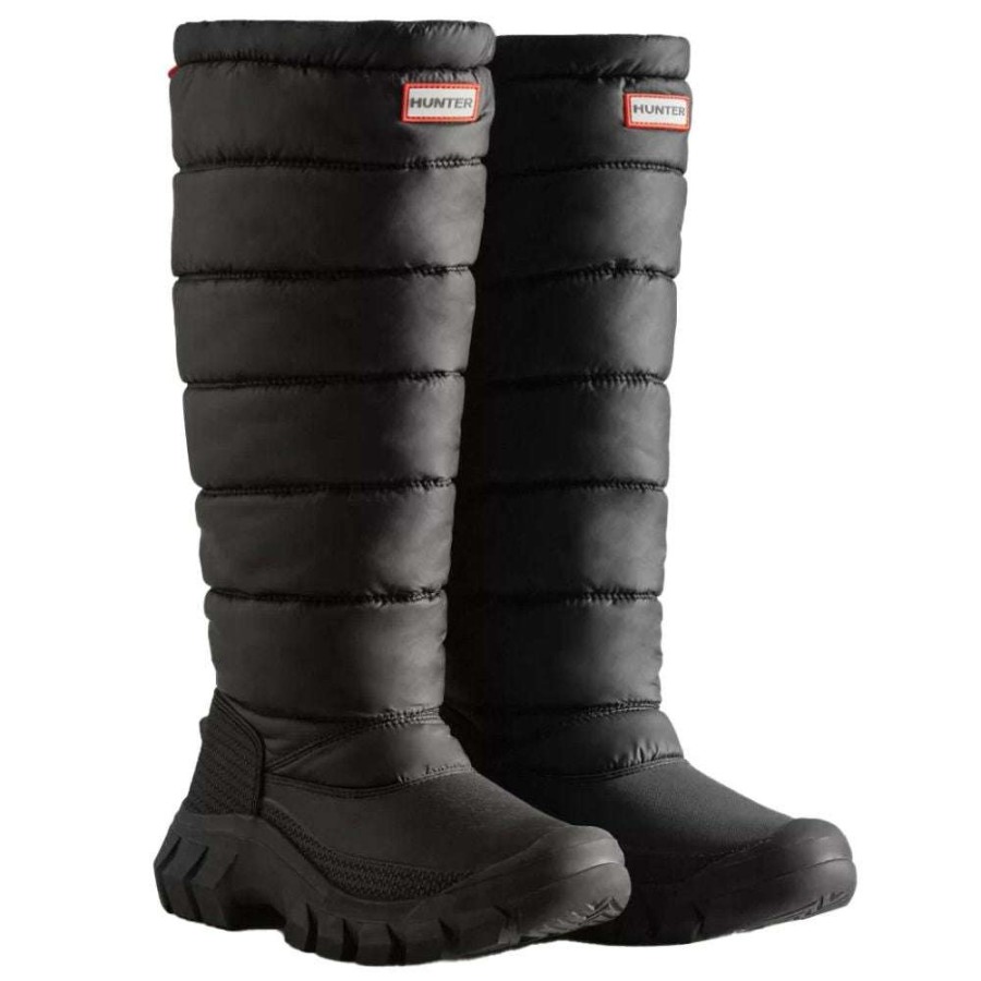 Tall Boots * | Hunter Women'S Intrepid Insulated Tall Snow Boots In Black