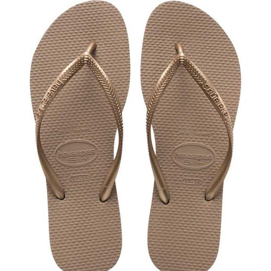 Flip-Flops * | Havaianas Women'S Slim Flip Flop In Rose Gold