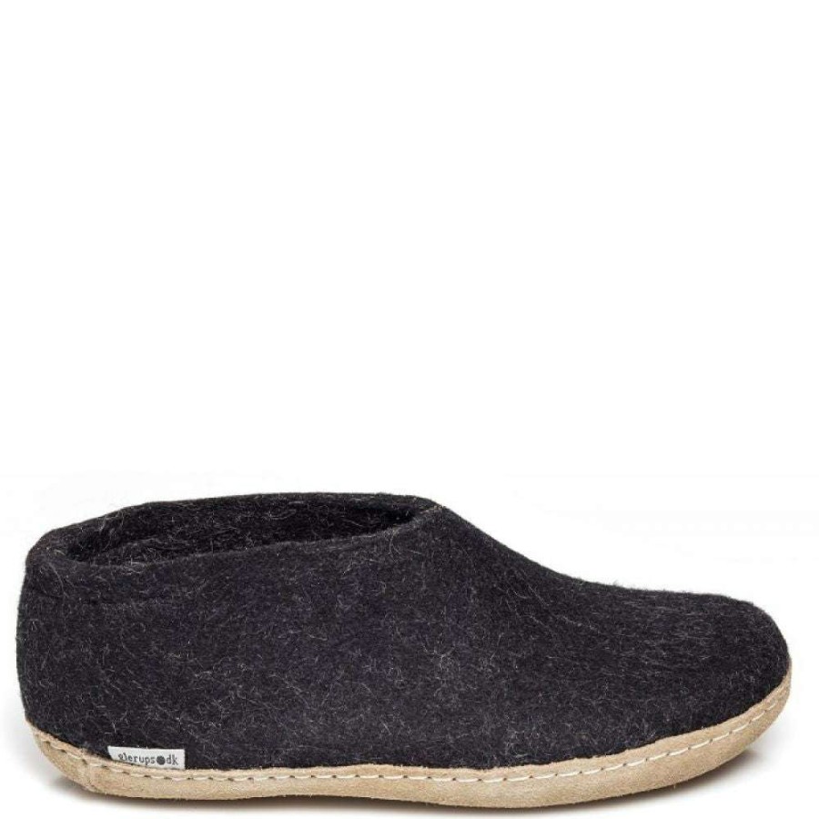 Indoor * | Glerups Shoe Leather Sole In Charcoal