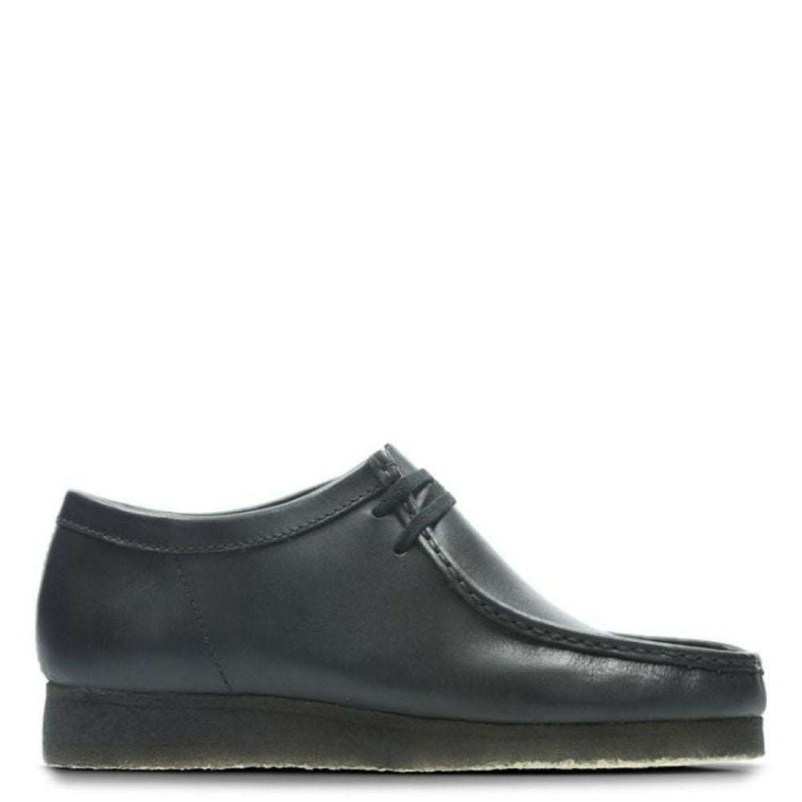 Lace-Up Boots * | Clarks Men'S Wallabee In Black Leather