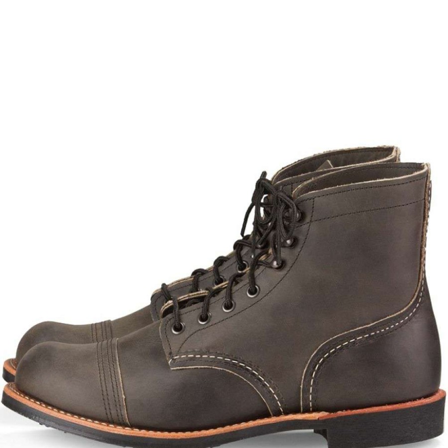 Lace-Up Boots * | Red Wing Shoes Red Wing Men'S Iron Ranger 8086 In Charcoal