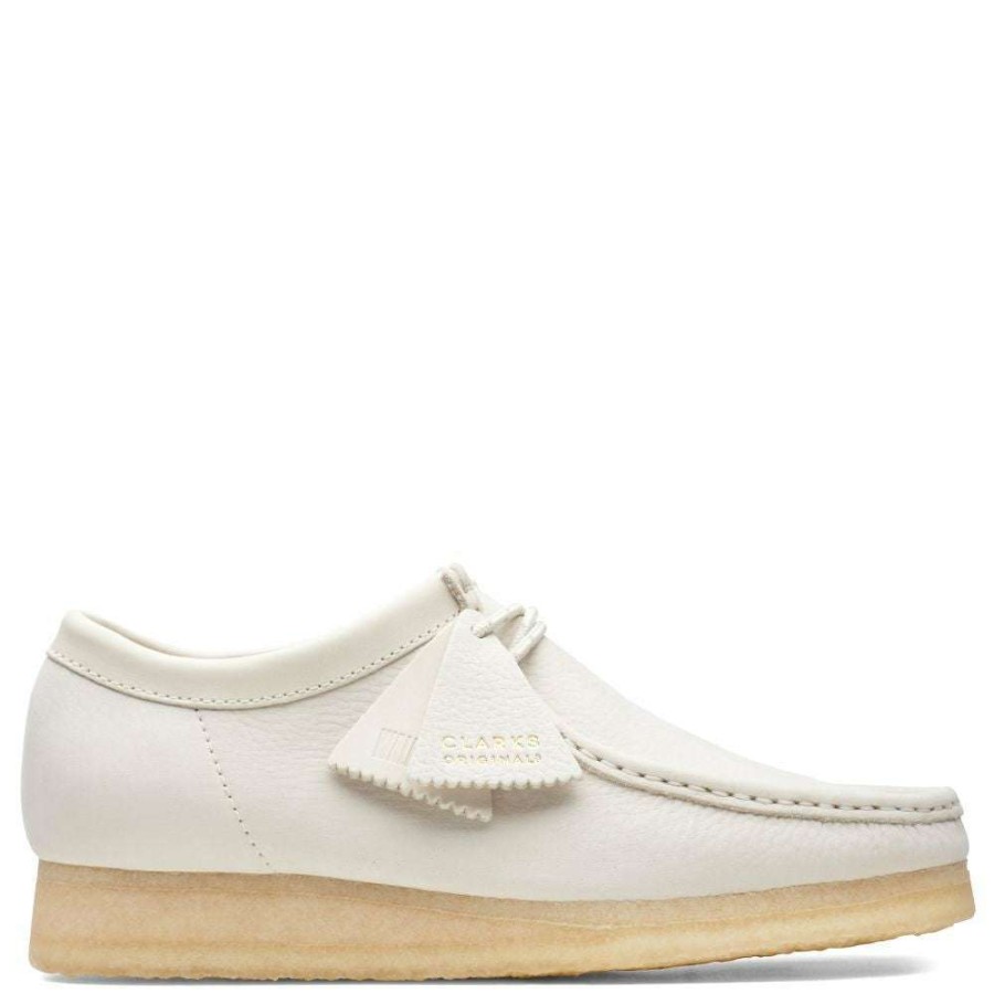 Lace-Up Boots * | Clarks Men'S Wallabee In Off White Nubuck