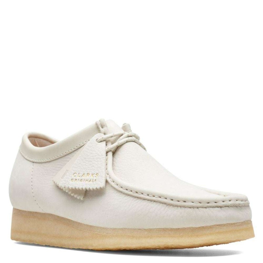 Lace-Up Boots * | Clarks Men'S Wallabee In Off White Nubuck