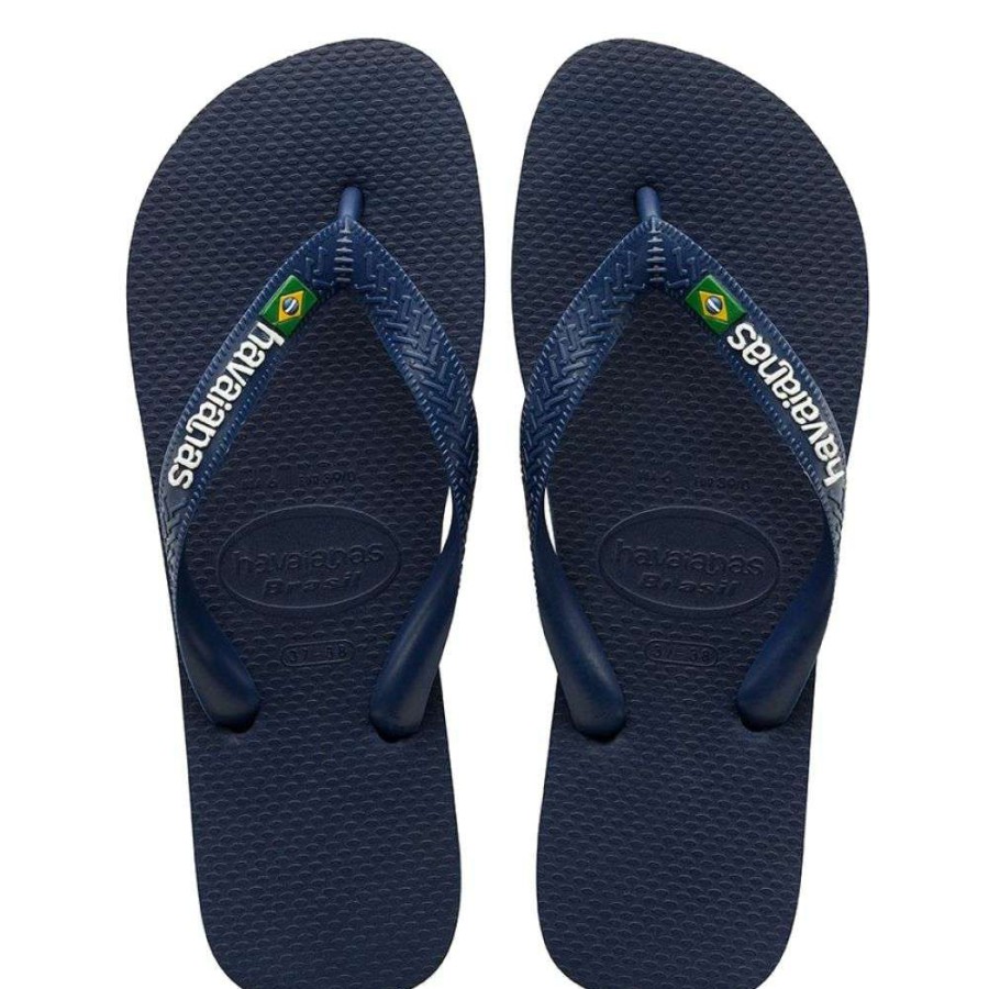 Flip-Flops * | Havaianas Men'S Brazil Flip Flop In Navy