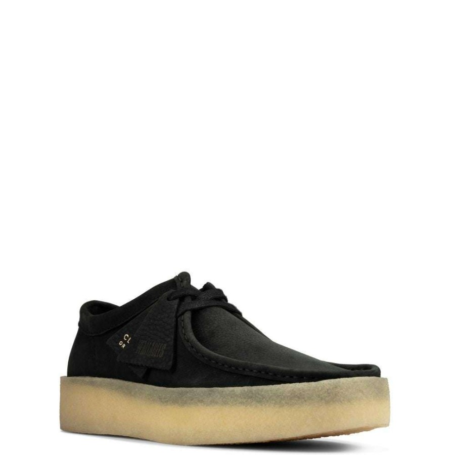 Lace-Up Boots * | Clarks Men'S Wallabee Cup In Black Nubuck