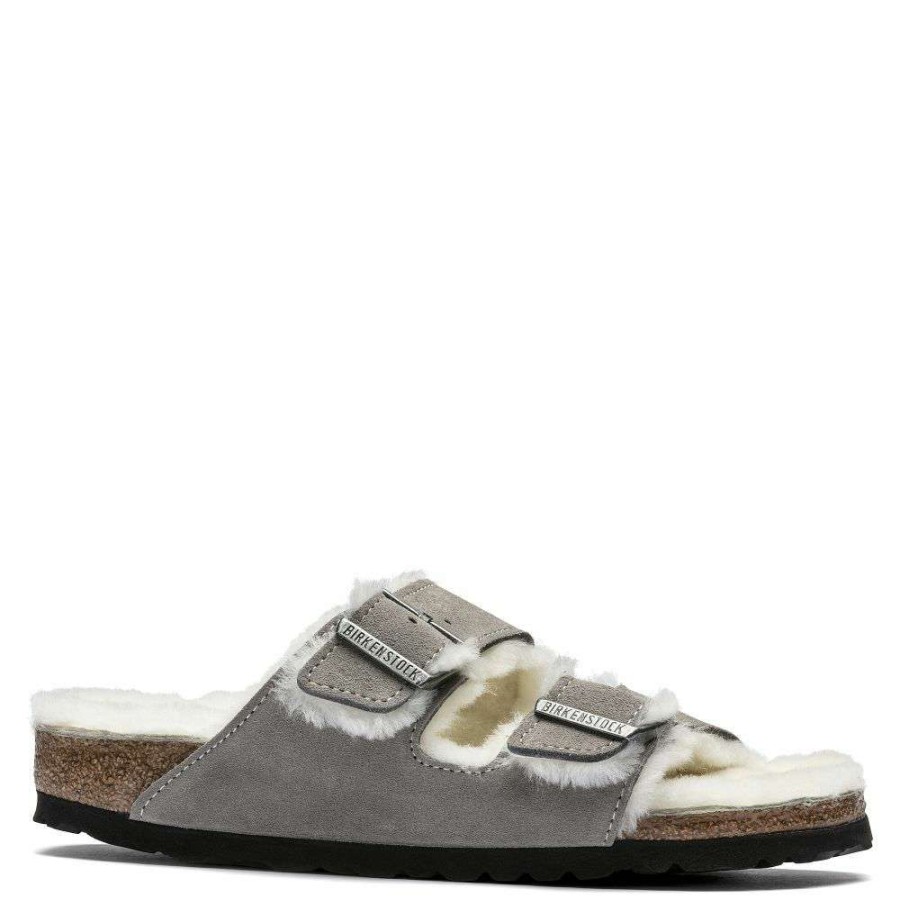 Indoor * | Birkenstock Women'S Arizona Shearling In Stone Coin